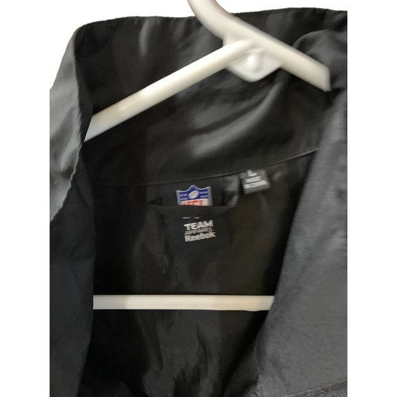 NFL Carolina Panthers Mens Size Large Full Zip WIndbreaker Jacket Coat Black Gra - Picture 3 of 4